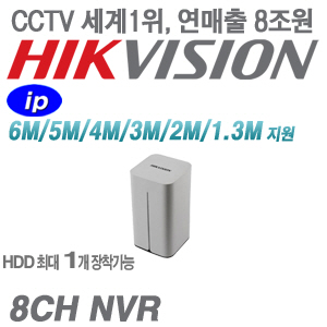 [8CH NVR] DS-7108NI-E1/V/W [무선 초소형NVR Wi-Fi 6CH-1080p]
