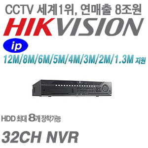[32CH NVR] DS-9632NI-I8 [8HDD 4K-4CH H.265+ RAID]